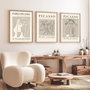 Wallity Huhu256 Cuadro Decorativo enmarcado 50 x 70 cm (3 Piezas)